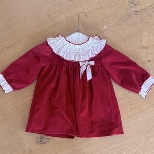 Babidu Red Velvet dress, worn once dry cleaned, size 2T